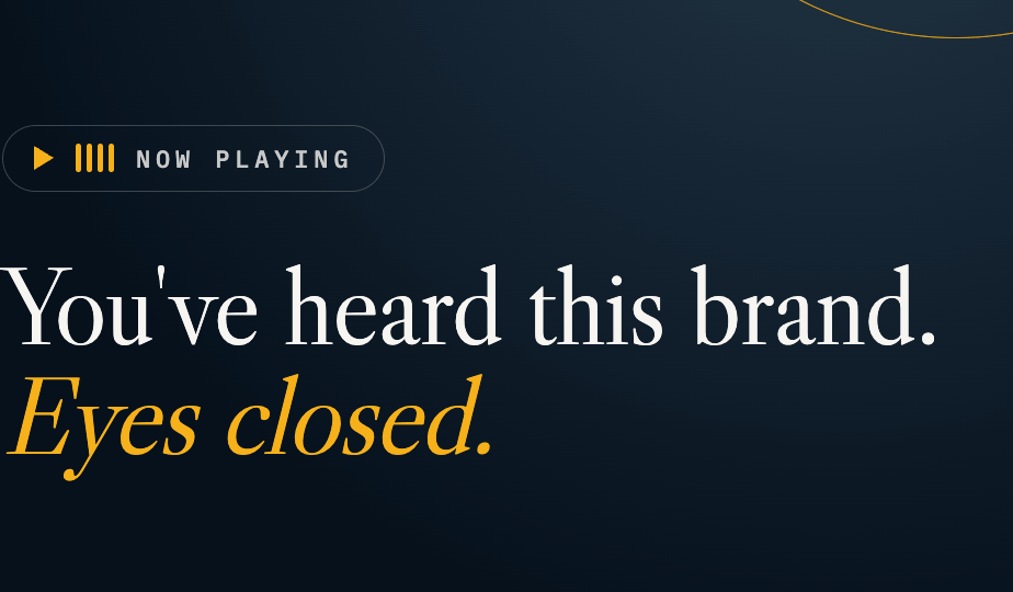 You Recognize the Brand Before You See the Logo — That's Sonic Branding